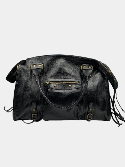 Sac en Cuir - California XXL avec anse, frange et bandoulière