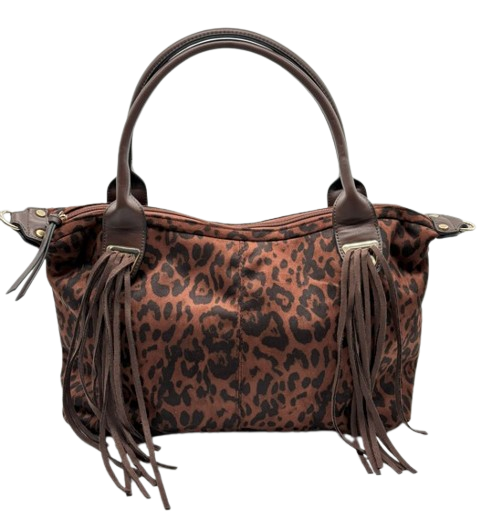 Sac de cours Bali avec motif léopard - anse et bandoulière inclus