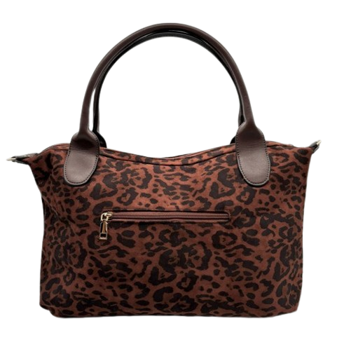 Sac de cours Bali avec motif léopard - anse et bandoulière inclus