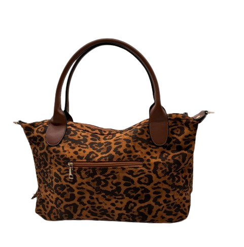 Sac de cours Bali avec motif léopard - anse et bandoulière inclus