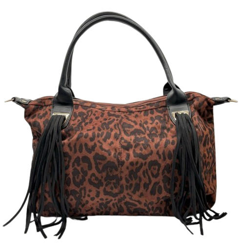 Sac de cours Bali avec motif léopard - anse et bandoulière inclus