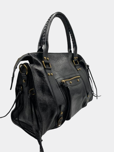 Sac en Cuir - California XXL avec anse, frange et bandoulière