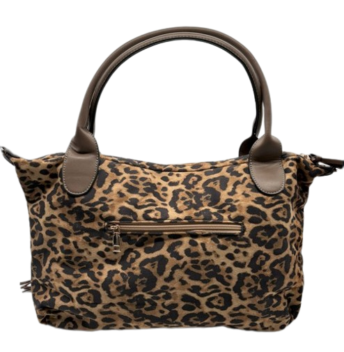 Sac de cours Bali avec motif léopard - anse et bandoulière inclus