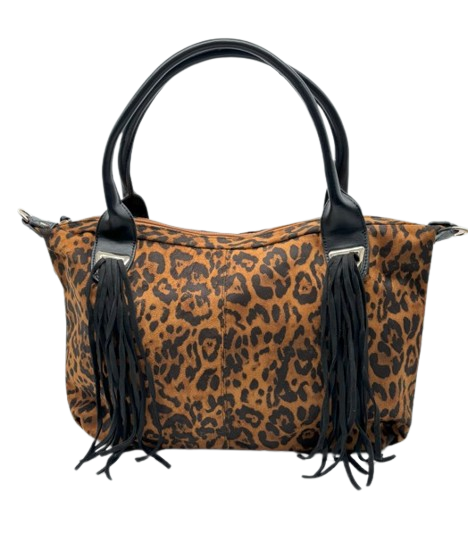Sac de cours Bali avec motif léopard - anse et bandoulière inclus