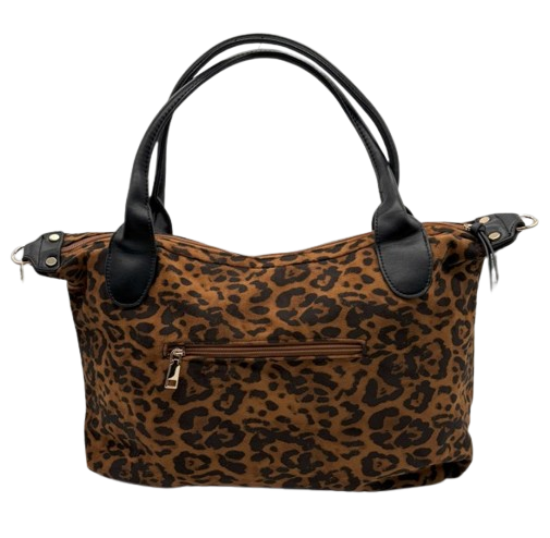 Sac de cours Bali avec motif léopard - anse et bandoulière inclus