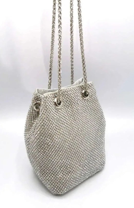Bolso de cubo con pedrería