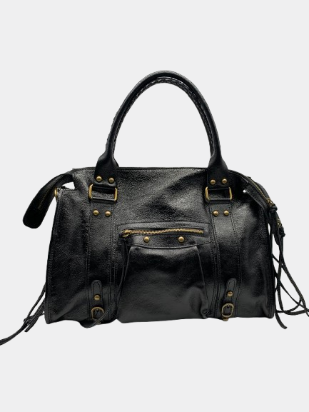 Sac en Cuir - California XXL avec anse, frange et bandoulière