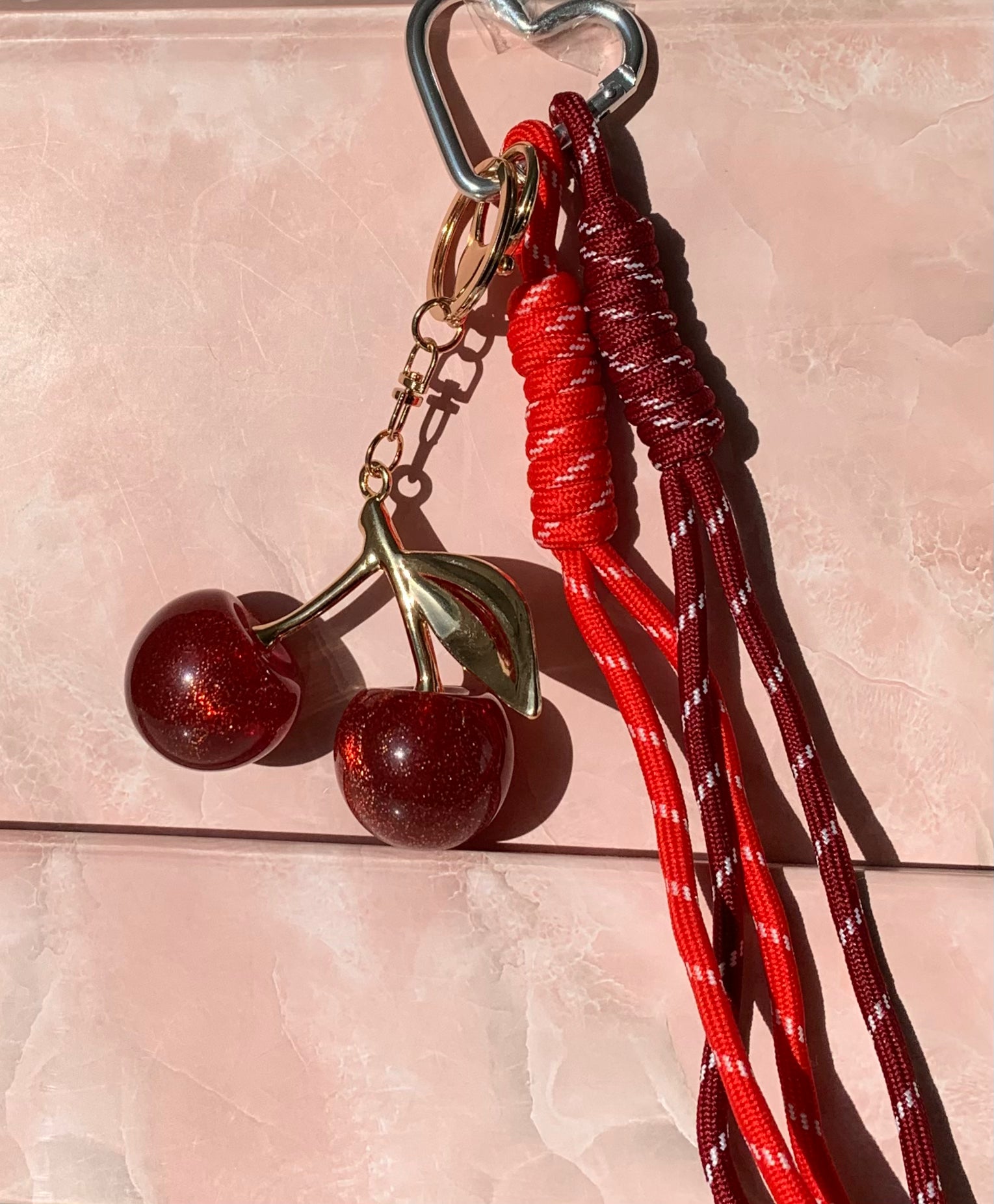 Charms para bolso de cereza