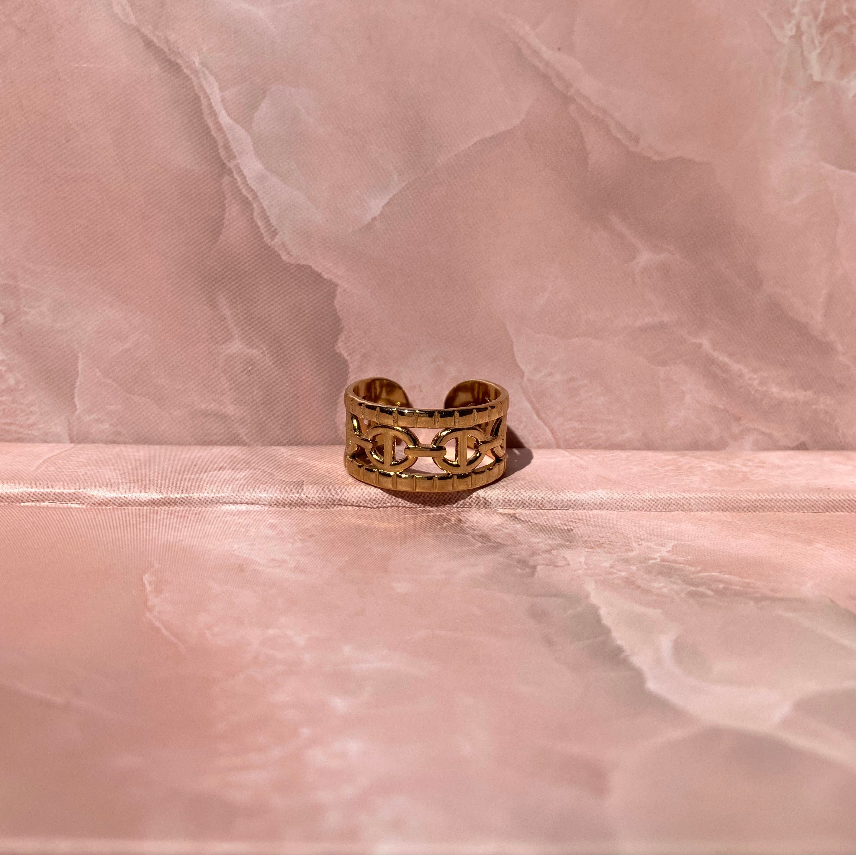Anillo doble CD de acero inoxidable