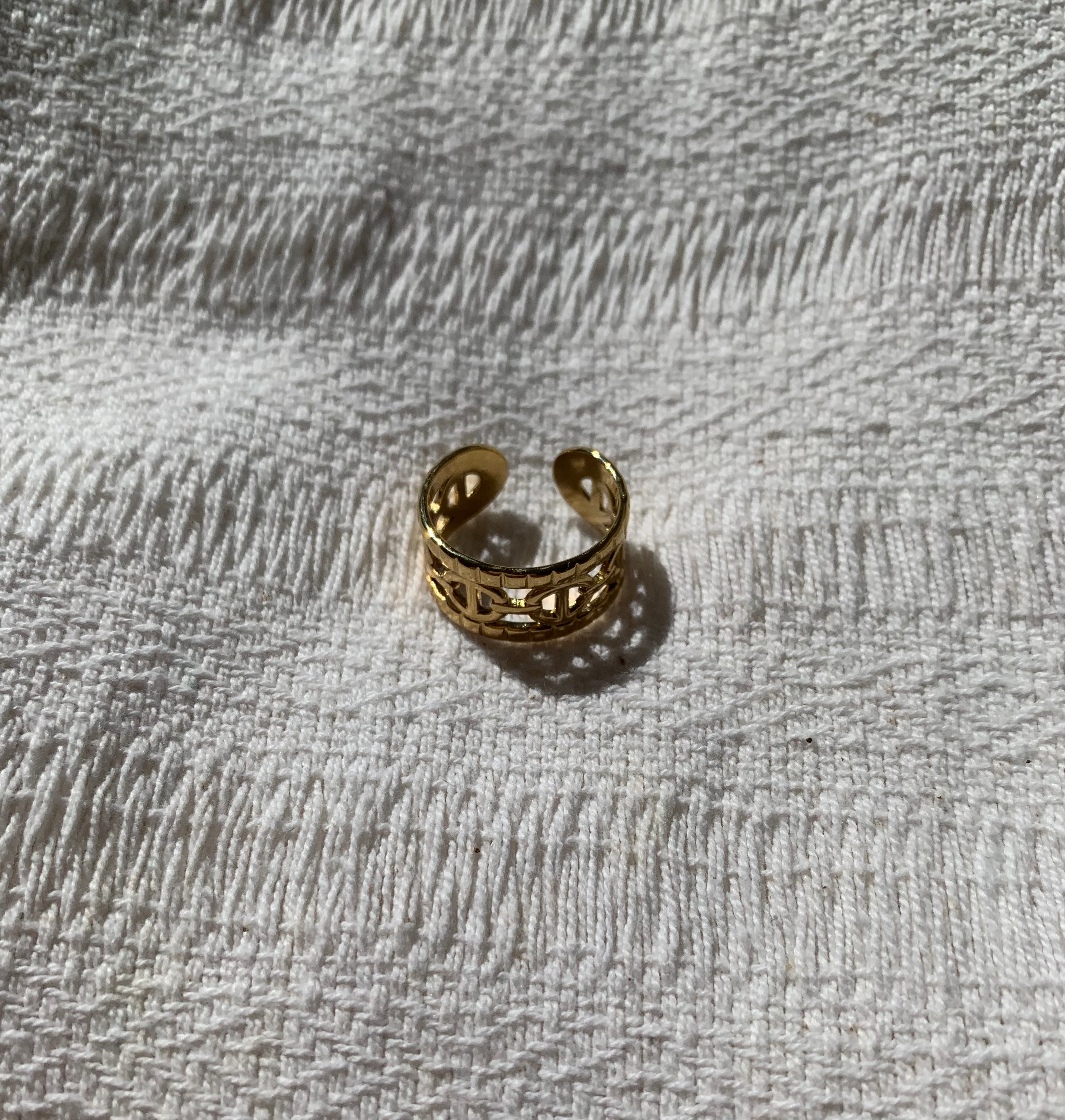Anillo doble CD de acero inoxidable